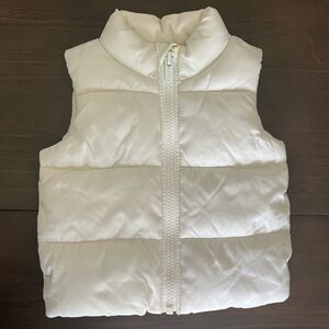 OLD NAVY Baby puffer vest, 0-3M, white/cream